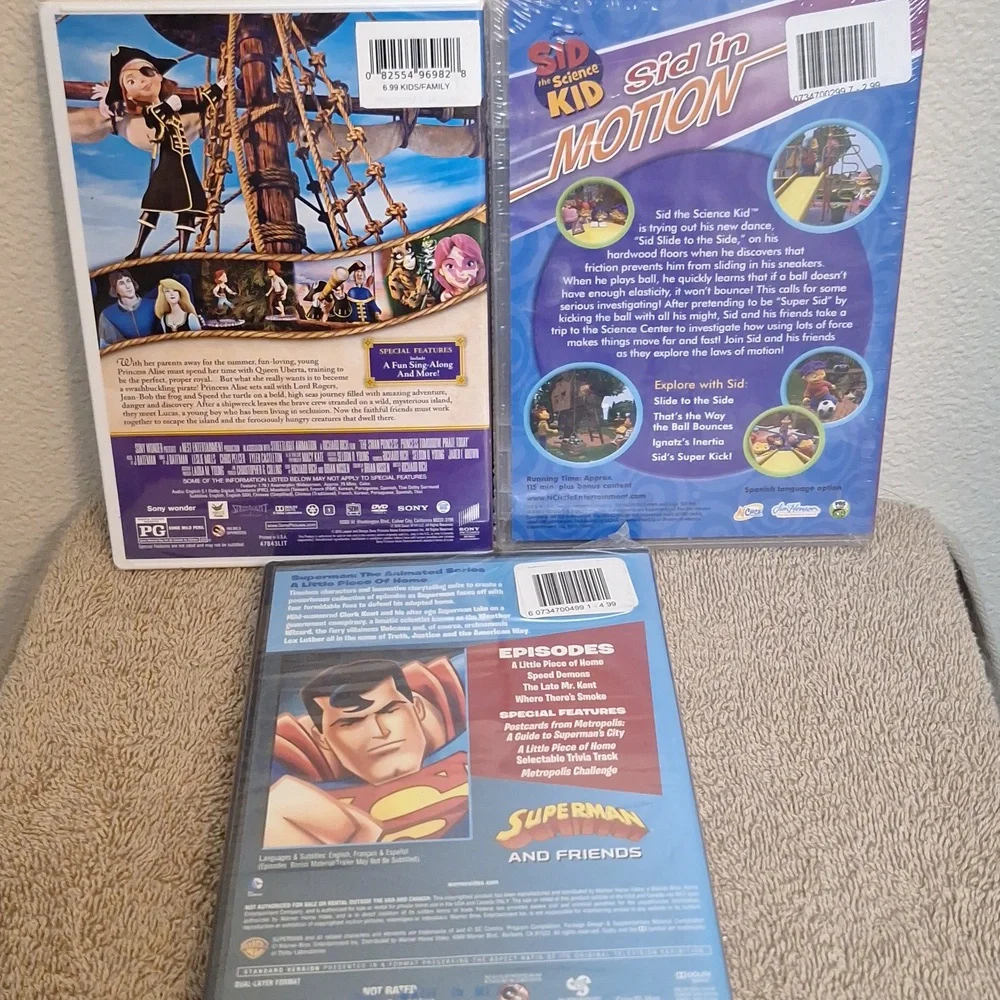 Superman Swan Princess Sid In Motion DVD Bundle